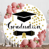 Aperturee - Aperturee Bachelors Hat Scroll Circle Star Graduation Backdrop